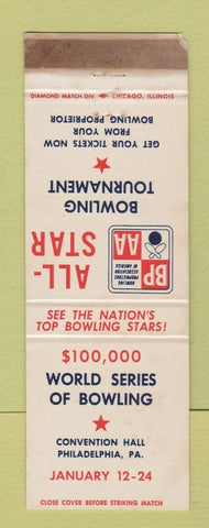 Matchbook Cover - Bowling Tournament BPAA Philadelphia PA WORN