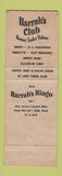 Matchbook Cover - Harrah's Club Casino Reno Lake Tahoe CA WEAR