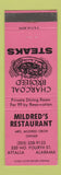 Matchbook Cover - Mildred's Restaurant Attalla AL