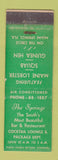 Matchbook Cover - Springs Restaurant Miami Springs FL WEAR