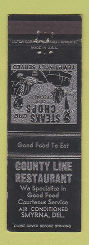 Matchbook Cover - County Line Restaurant Smyrna DE
