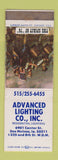 Matchbook Cover - Advanced Lighting Des Moines IA WEAR