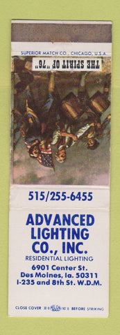 Matchbook Cover - Advanced Lighting Des Moines IA WEAR
