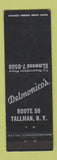 Matchbook Cover - Delmonico's Tallman NY
