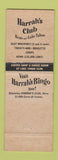 Matchbook Cover - Harrah's Club Casino Reno Lake Tahoe CA