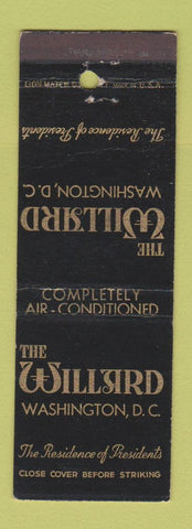 Matchbook Cover - Willard Hotel Washington DC WEAR