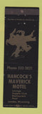 Matchbook Cover - Hancock's Maverick Motel Lander WY