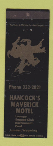 Matchbook Cover - Hancock's Maverick Motel Lander WY