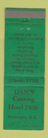 Matchbook Cover - Dan's Catering Washington DC WEAR