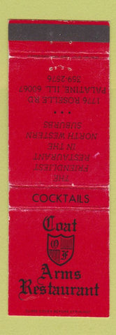 Matchbook Cover - Coat Arms Restaurant Palatine IL WEAR
