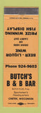 Matchbook Cover - Butch's B&B Bar Chetek WI