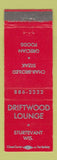 Matchbook Cover - Dritwood Lounge Sturtevant WI Greek