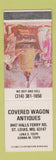 Matchbook Cover - Covered Wagons Antiques St Louis MO