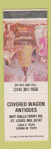 Matchbook Cover - Covered Wagons Antiques St Louis MO