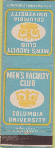 Matchbook Cover - Columbia University Men's Faculty Club