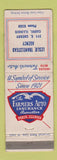 Matchbook Cover - Leslie Travelstead Insurance Carmi IL Farmers Auto