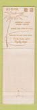 Matchbook Cover - Blue Dolphin Room Outrigger Hotel Waikiki Beach Hawaii
