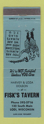 Matchbook Cover - Fisk's Tavern Lodi WI
