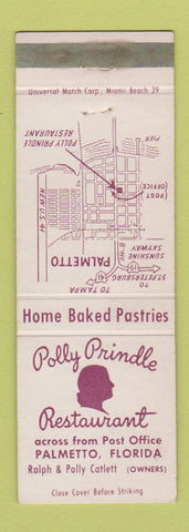 Matchbook Cover - Polly Prindle Restaurant Palmetto FL