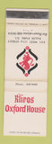 Matchbook Cover - Kliros Oxford House Palos Park IL WEAR