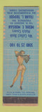 Matchbook Cover - Merhl Morgan Match Collector Frederick MD pinup Bridgeport CT