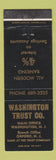Matchbook Cover - Washington Trust Company Washington NJ Oxford