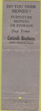Matchbook Cover - Cottrell Brothers moving co San Francisco CA WEAR