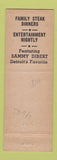 Matchbook Cover - Ted Lipsitz Wagon Wheel Steak House Ojus FL