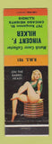 Matchbook Cover - Match Collector Vincent Hilker Chicago Heights IL pinup