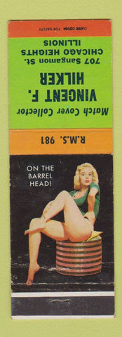 Matchbook Cover - Match Collector Vincent Hilker Chicago Heights IL pinup