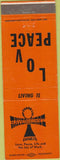 Matchbook Cover - Ravenhurst Living is Love Peace