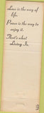 Matchbook Cover - Ravenhurst Living is Love Peace