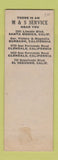 Matchbook Cover - M&S oil gas El Segundo Santa Monica Burbank Glendale CA