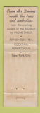 Matchbook Cover - Promenade Cafe New York City Rockefeller Center DD Bean