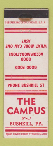 Matchbook Cover - The Campus Restaurant Bushkill PA