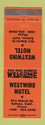 Matchbook Cover - Westwind Motel Salinas CA