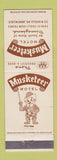 Matchbook Cover - Musketeer Motel Anaheim CA Disneyland ref