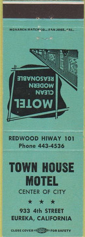 Matchbook Cover - Town House Motel Eureka CA
