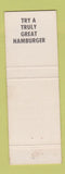 Matchbook Cover - Tommy's Country Tavern Mechanicsburg PA