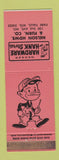 Matchbook Cover - Hardware Hank Stores Nelson Furniture Park Falls WI