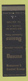 Matchbook Cover - Duscans Restaurant Colonie NY