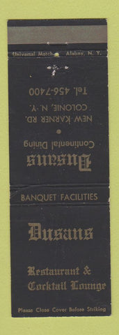 Matchbook Cover - Duscans Restaurant Colonie NY