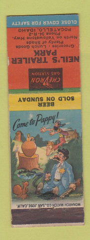 Matchbook Cover - Neil's Trailer Park Pocatello ID hillbilly