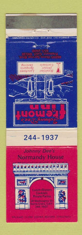 Matchbook Cover - Johnny Dee's Normandy House Santa Clara CA Fremont Inn