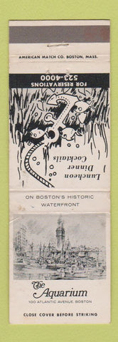 Matchbook Cover - The Aquarium Restaurant Boston MA