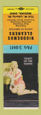 Matchbook Cover - Nicodemus Cleaners Medina OH pinup