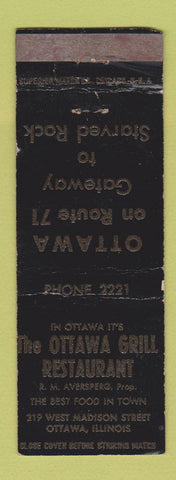 Matchbook Cover - Ottawa Grill Restaurant Ottawa IL WEAR