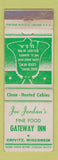 Matchbook Cover - Joe Jordan's Restaurant Gateway Inn Crivitz WI