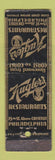 Matchbook Cover - Kugler's Restaurants Philadelphia PA WEAR
