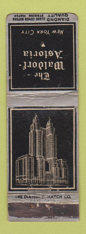 Matchbook Cover - Waldorf Astoria Hotel DQ WEAR